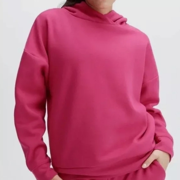 Fabletics Eco Go-To Pocket Hoodie Dark Fuchsia 2X - Picture 1 of 10